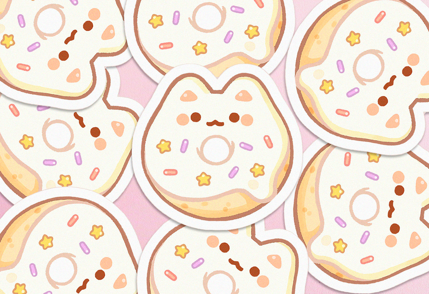 Sprinkle Donut Kitty - Vinyl Sticker