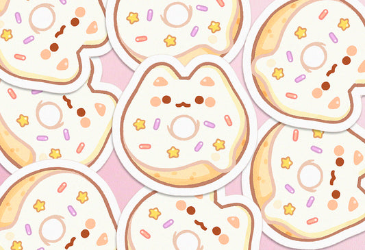 Sprinkle Donut Kitty - Vinyl Sticker