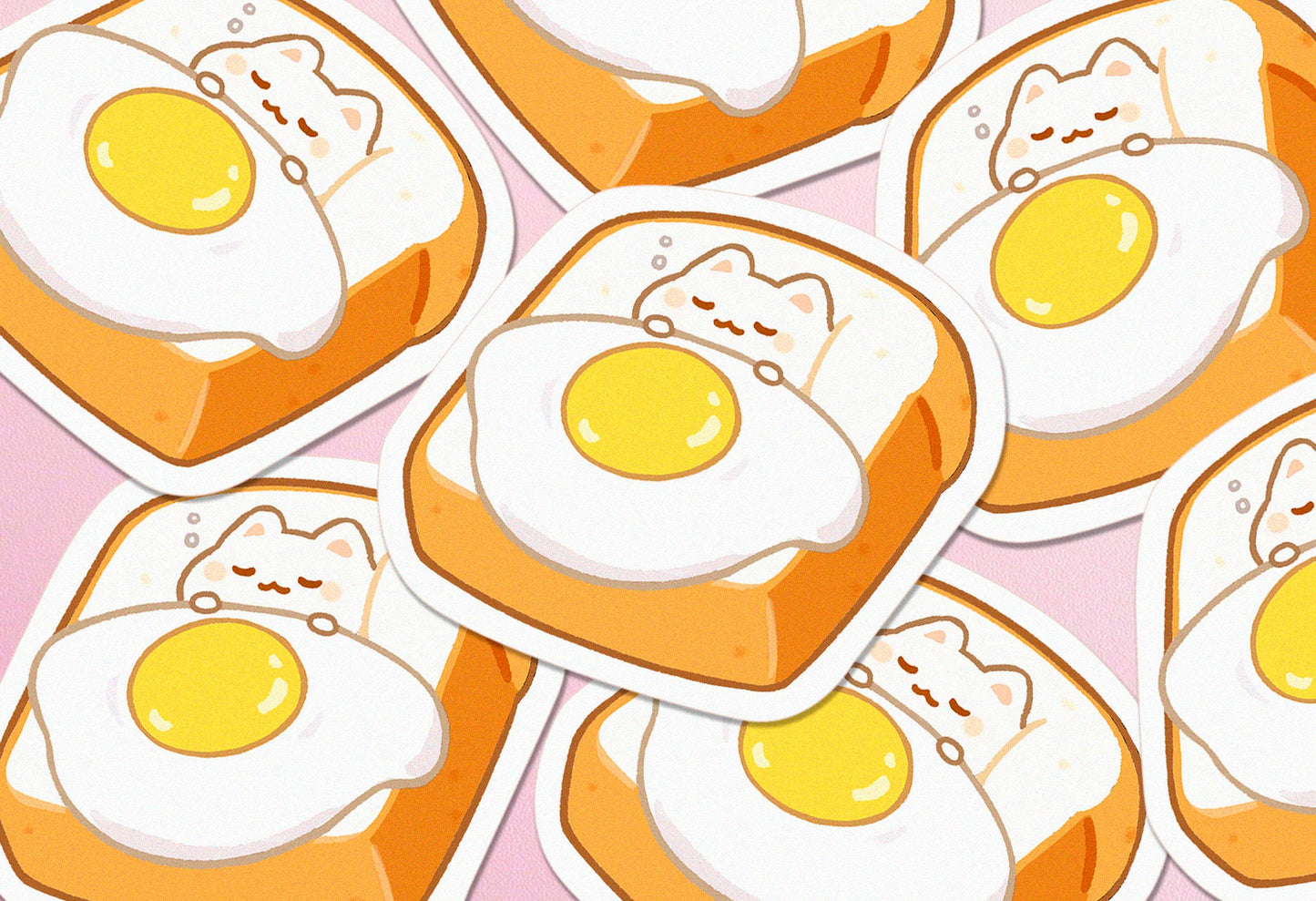 Egg Toast Kitty - Vinyl Sticker