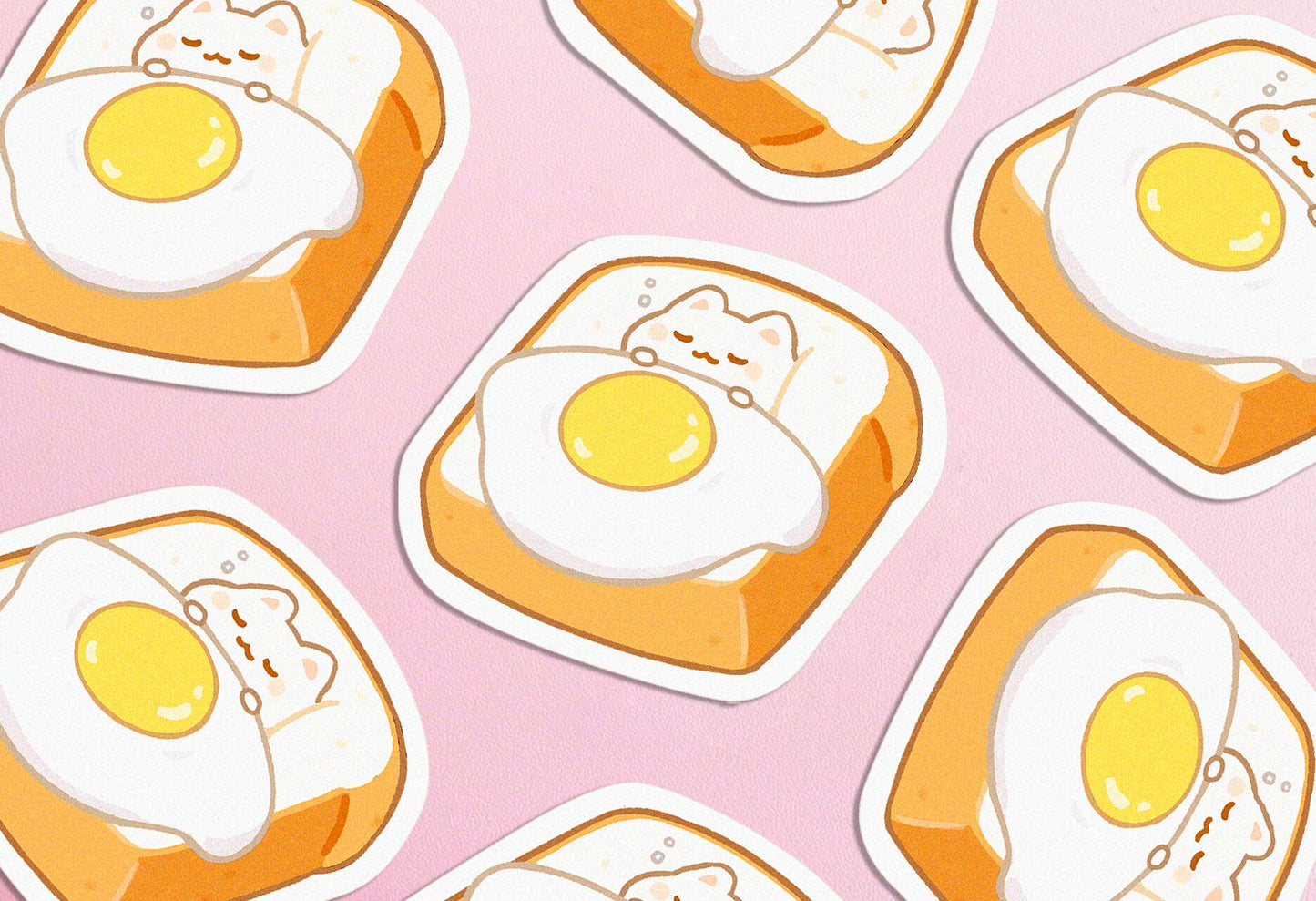 Egg Toast Kitty - Vinyl Sticker