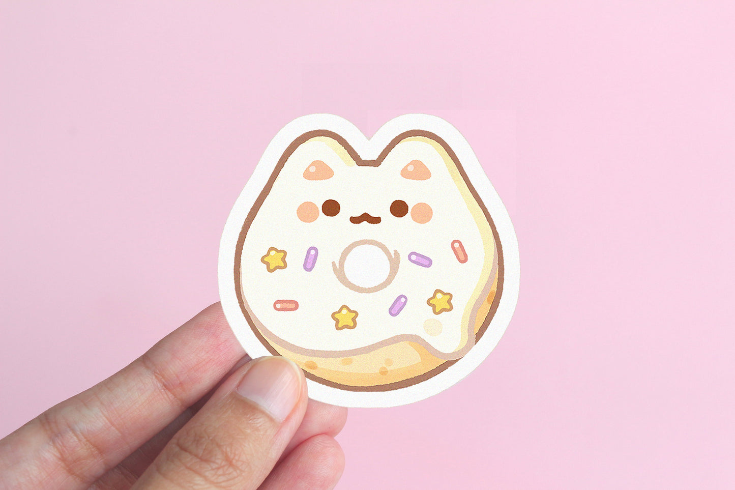 Sprinkle Donut Kitty - Vinyl Sticker